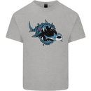 Pollution Great White Shark Climate Change Kids T-Shirt Childrens Sports Grey