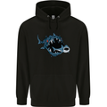 Pollution Great White Shark Climate Change Mens 80% Cotton Hoodie Black