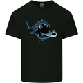 Pollution Great White Shark Climate Change Mens Cotton T-Shirt Tee Top Black