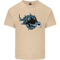 Pollution Great White Shark Climate Change Mens Cotton T-Shirt Tee Top Sand