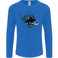 Pollution Great White Shark Climate Change Mens Long Sleeve T-Shirt Royal Blue