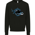 Pollution Great White Shark Climate Change Mens Sweatshirt Jumper Black