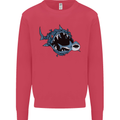 Pollution Great White Shark Climate Change Mens Sweatshirt Jumper Heliconia