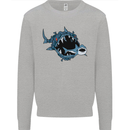 Pollution Great White Shark Climate Change Mens Sweatshirt Jumper Sports Grey