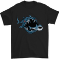 Pollution Great White Shark Climate Change Mens T-Shirt Cotton Gildan Black