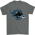 Pollution Great White Shark Climate Change Mens T-Shirt Cotton Gildan Charcoal