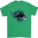 Pollution Great White Shark Climate Change Mens T-Shirt Cotton Gildan Irish Green