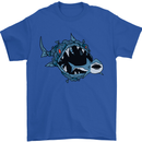 Pollution Great White Shark Climate Change Mens T-Shirt Cotton Gildan Royal Blue