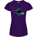 Pollution Great White Shark Climate Change Womens Petite Cut T-Shirt Purple