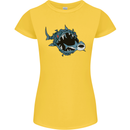 Pollution Great White Shark Climate Change Womens Petite Cut T-Shirt Yellow