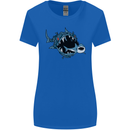 Pollution Great White Shark Climate Change Womens Wider Cut T-Shirt Royal Blue