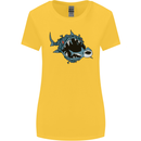 Pollution Great White Shark Climate Change Womens Wider Cut T-Shirt Yellow