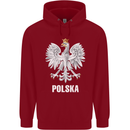 Polska Orzel Poland Flag Polish Football Childrens Kids Hoodie Red