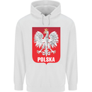 Polska Orzel Poland Flag Polish Football Childrens Kids Hoodie White
