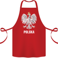Polska Orzel Poland Flag Polish Football Cotton Apron 100% Organic Red