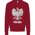 Polska Orzel Poland Flag Polish Football Kids Sweatshirt Jumper Red