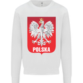 Polska Orzel Poland Flag Polish Football Kids Sweatshirt Jumper White