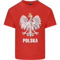 Polska Orzel Poland Flag Polish Football Mens Cotton T-Shirt Tee Top Red