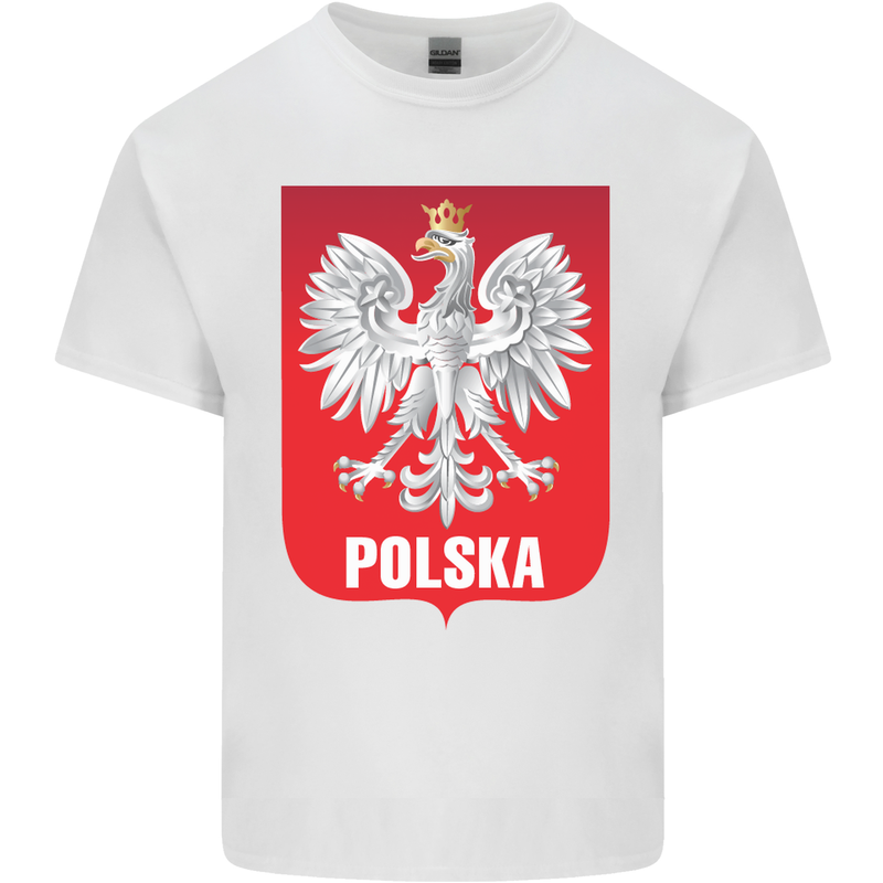 Polska Orzel Poland Flag Polish Football Mens Cotton T-Shirt Tee Top White
