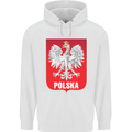 Polska Orzel Poland Flag Polish Football Mens Hoodie White