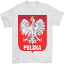Polska Orzel Poland Flag Polish Football Mens T-Shirt Cotton Gildan White