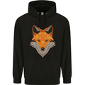 Polygonal Fox Childrens Kids Hoodie Black