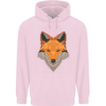 Polygonal Fox Childrens Kids Hoodie Light Pink
