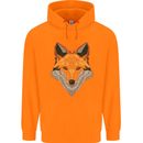 Polygonal Fox Childrens Kids Hoodie Orange
