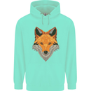 Polygonal Fox Childrens Kids Hoodie Peppermint