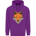 Polygonal Fox Childrens Kids Hoodie Purple