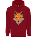 Polygonal Fox Childrens Kids Hoodie Red