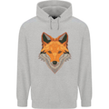 Polygonal Fox Childrens Kids Hoodie Sports Grey
