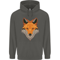 Polygonal Fox Childrens Kids Hoodie Storm Grey