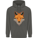 Polygonal Fox Childrens Kids Hoodie Storm Grey