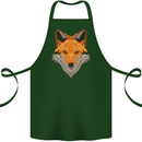 Polygonal Fox Cotton Apron 100% Organic Forest Green