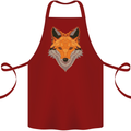 Polygonal Fox Cotton Apron 100% Organic Maroon