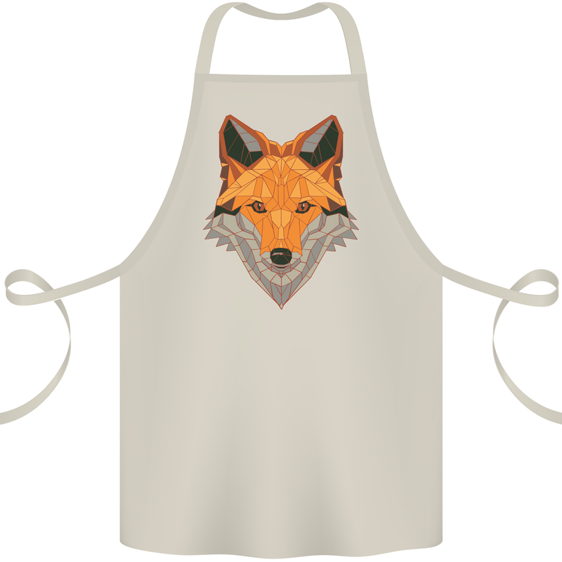 Polygonal Fox Cotton Apron 100% Organic Natural