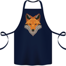 Polygonal Fox Cotton Apron 100% Organic Navy Blue