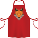 Polygonal Fox Cotton Apron 100% Organic Red