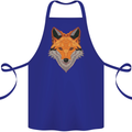 Polygonal Fox Cotton Apron 100% Organic Royal Blue