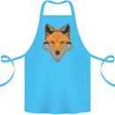 Polygonal Fox Cotton Apron 100% Organic Turquoise