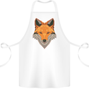 Polygonal Fox Cotton Apron 100% Organic White