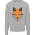 Polygonal Fox Kids Sweatshirt Jumper Sports Grey