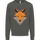 Polygonal Fox Kids Sweatshirt Jumper Storm Grey