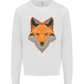 Polygonal Fox Kids Sweatshirt Jumper White