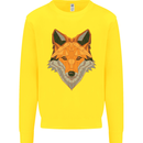 Polygonal Fox Kids Sweatshirt Jumper Yellow