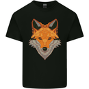 Polygonal Fox Kids T-Shirt Childrens Black