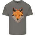 Polygonal Fox Kids T-Shirt Childrens Charcoal