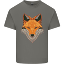 Polygonal Fox Kids T-Shirt Childrens Charcoal