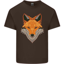 Polygonal Fox Kids T-Shirt Childrens Chocolate
